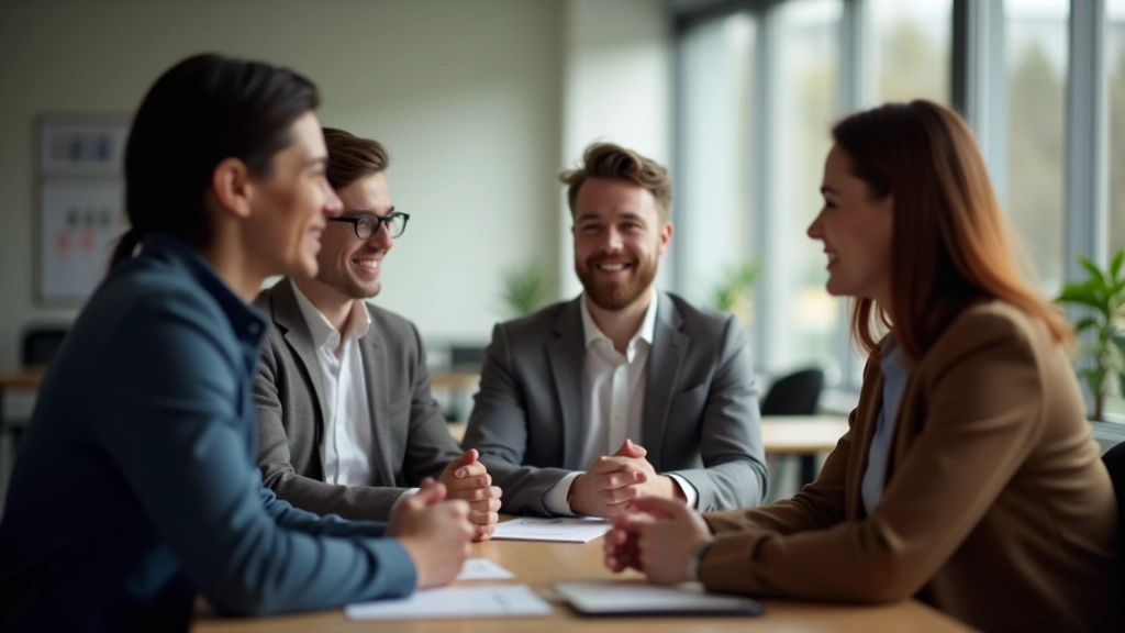 Teamkollegen zeigen Verständnis und Empathie während Besprechung